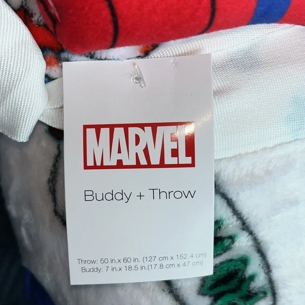 🆕Marvel Spiderman Buddy and Throw Blanket Plush Doll 50”x60” Holiday